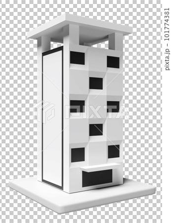 skyscraper building icon isolated. 3d render illustration 101774381