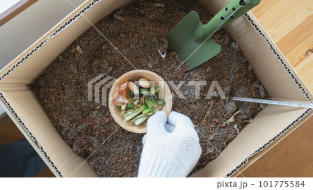 家庭でエコなダンボールコンポスト(堆肥づくり)　イメージ 101775584