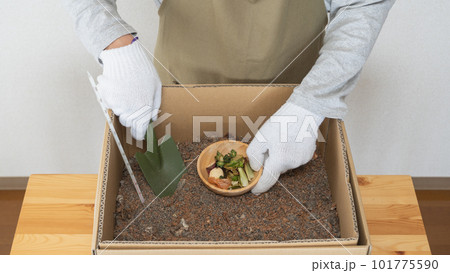 家庭でエコなダンボールコンポスト(堆肥づくり)　イメージ 101775590