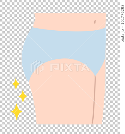 引き締まった女性の足とお尻のイラスト素材 引き締まった女性の足とお尻のイラスト素材 101776298