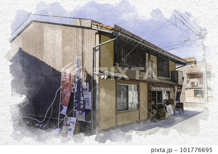 水彩画風 米子下町 米子まちなか観光案内所 鳥取県米子市 水彩画風 米子下町 米子まちなか観光案内所 鳥取県米子市 101776695