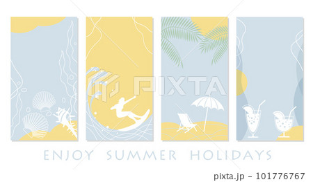 夏のカードテンプレートセット 101776767