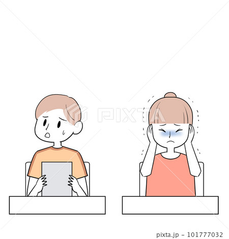 怖がる小学生達 101777032