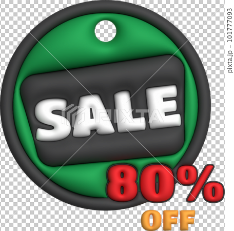 Sale banner template design,sale special offer up to 80 percent off.3d illustration 101777093