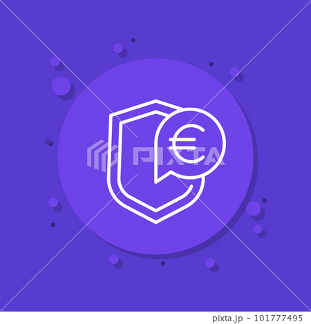 insurance money line icon with euro 101777495
