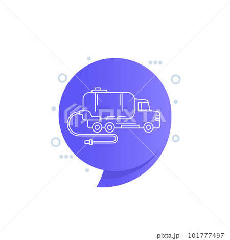 vacuum truck icon, line vector illustration vacuum truck icon, line vector illustration 101777497