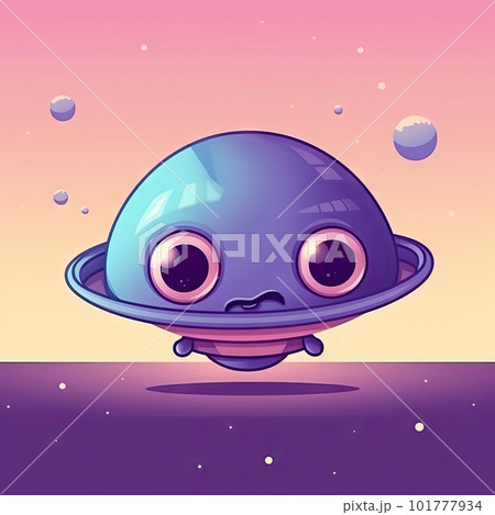 AI generated UFO in 3D cartoon style 101777934