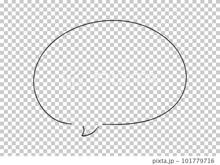 simple handwritten speech bubble 101779716