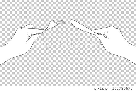 ナイフとフォークの持ち方 101780676