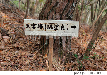 中山縦走　天宮塚への行先案内板 101780998