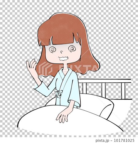 入院　目眩　女性のイラスト 101781025