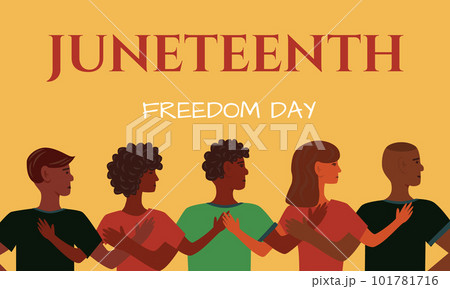 Juneteenth Independence Day. Annual american holiday, celebrated in June 19. African-American history and heritage illustration. Freedom or Emancipation day. Juneteenth Independence Day. Annual american holiday, celebrated in June 19. African-American history and heritage illustration. Freedom or Emancipation day. 101781716
