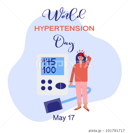 May 17 every year World Hypertension Day. Vector illustration May 17 every year World Hypertension Day. Vector illustration 101781717
