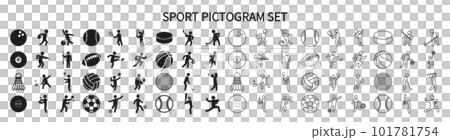 12 sports pictogram set 101781754