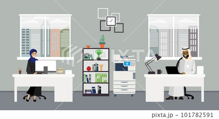 Modern business office or coworking place,interior design with f Modern business office or coworking place,interior design with f 101782591