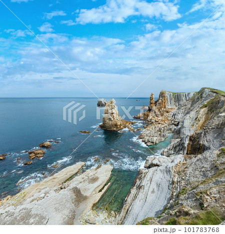 Atlantic ocean coastline near Portio Beach 101783768