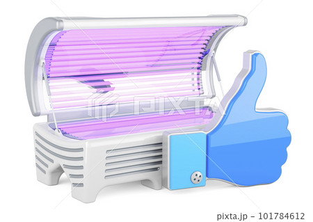 Tanning Bed with like icon, 3D rendering 101784612