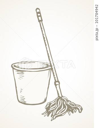Bin for cleaning. Vector drawing 101784942