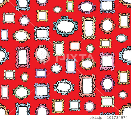 Framed mirrors. Vector drawing patternのイラスト素材 [101784974] - PIXTA