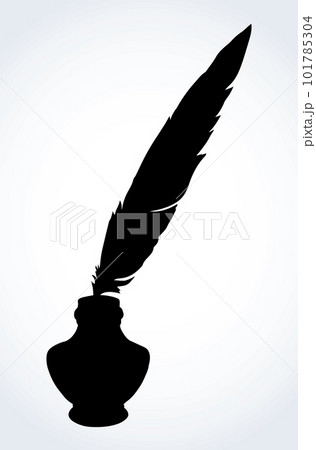 Pen in the inkwell. Vector drawing Pen in the inkwell. Vector drawing 101785304