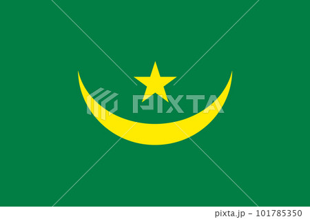 Flag of Mauritania. Vector drawing icon 101785350