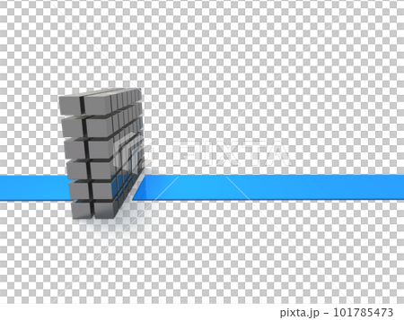 A strong wall blocking the path. unexpected accident. 101785473