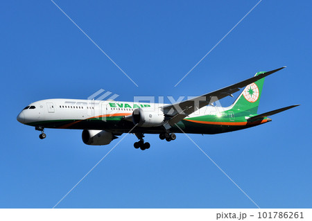 エバー航空の旅客機 B787-9 エバー航空の旅客機 B787-9 101786261