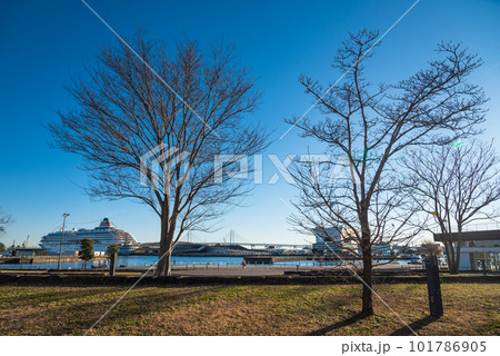 横浜みなとみらいの朝の風景 101786905