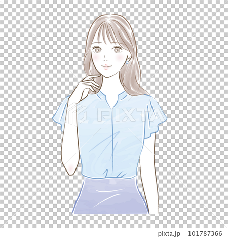 Illustration of a refreshing young woman Illustration of a refreshing young woman 101787366