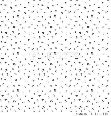 シームレスパターン|アルファベット・英字・英語(ゴシック体) シームレスパターン|アルファベット・英字・英語(ゴシック体) 101788116