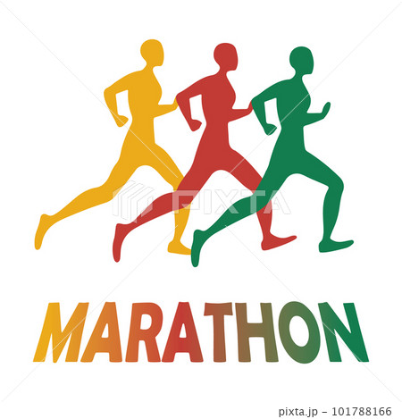 Vector abstract runner and personal trainer. 101788166