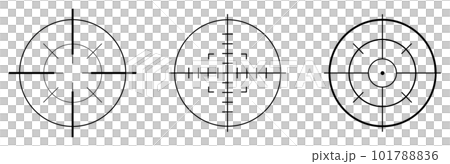 照準器で標的に目標を合わせるイラスト 101788836