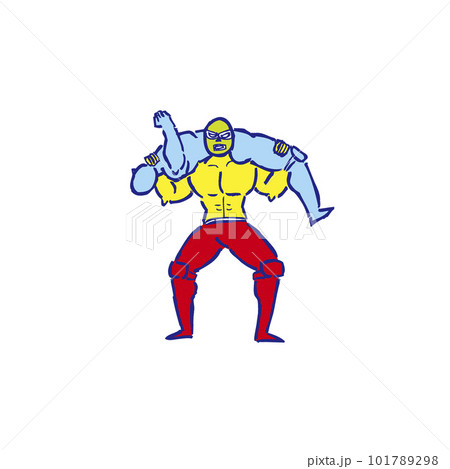 アルゼンチンバックブリーカー　プロレス プロレスラー　人物 イラスト 101789298