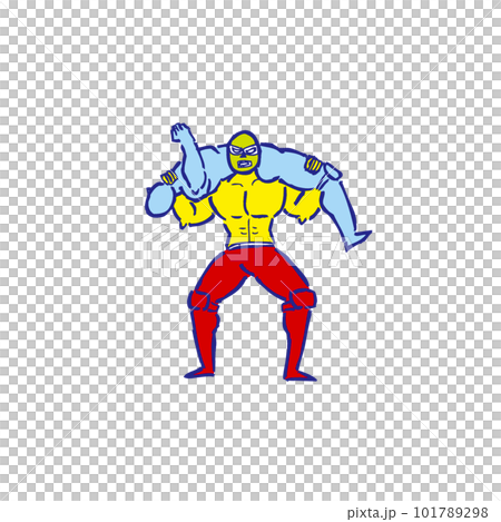 アルゼンチンバックブリーカー　プロレス プロレスラー　人物 イラスト 101789298