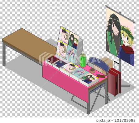 同人誌即売会のスペース 卓上展示 同人誌即売会のスペース 卓上展示 101789698