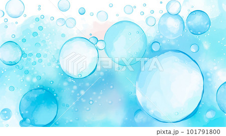 カラフルな泡の水彩画背景「AI生成画像」 101791800