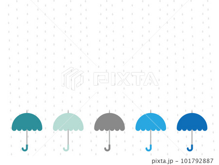 傘と雨降りの背景イラスト 傘と雨降りの背景イラスト 101792887