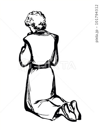Anointing for the kingdom. Vector drawing 101794312