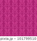 Sealmess pattern as wall decor in pink and magenta colors. Floral repeating ornament, vector 101799510