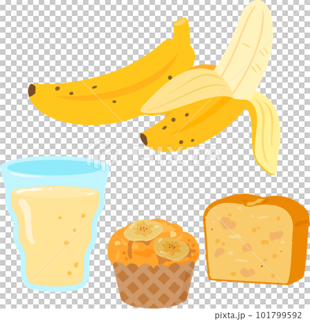Baked sweets and juice using bananas Baked sweets and juice using bananas 101799592