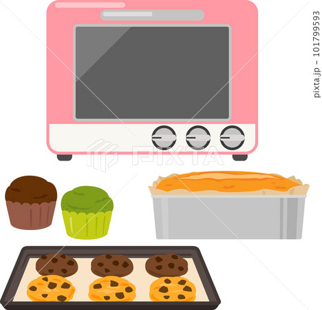 家庭用オーブンと焼き菓子 101799593