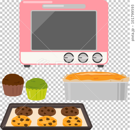 家庭用オーブンと焼き菓子 101799593