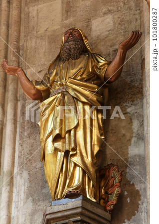 Saint Elijah, statue in Zagreb cathedral dedicated to the Assumption of Mary Saint Elijah, statue in Zagreb cathedral dedicated to the Assumption of Mary 101800287