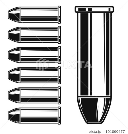 Illustration of ammunition and bullets isolated on white background. Design element for poster, card, banner, logo, label, sign, badge, t shirt. Vector illustration Illustration of ammunition and bullets isolated on white background. Design element for poster, card, banner, logo, label, sign, badge, t shirt. Vector illustration 101800477