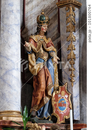 Statue of Saint Helena on the main altar in the Church of Assumption of the Virgin Mary in Pokupsko, Croatia Statue of Saint Helena on the main altar in the Church of Assumption of the Virgin Mary in Pokupsko, Croatia 101800764