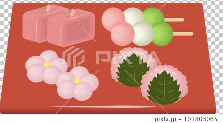 春の和菓子盛り合わせ 春の和菓子盛り合わせ 101803065