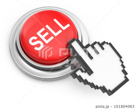 Sell Button with Hand Cursor Sell Button with Hand Cursor 101804063