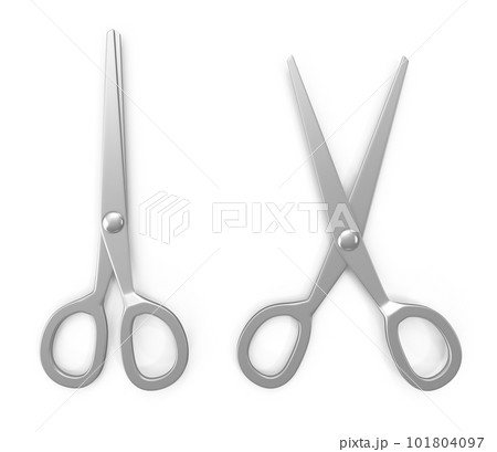 Chrome Scissors - Open and Closed Chrome Scissors - Open and Closed 101804097