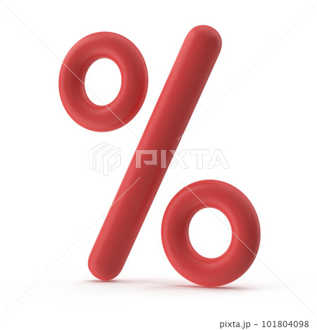 Red Percentage Symbol Red Percentage Symbol 101804098