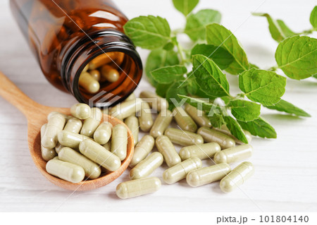 Alternative medicine herbal organic capsule with vitamin E omega 3 fish oil, mineral, drug with herbs leaf natural supplements for healthy good life. Alternative medicine herbal organic capsule with vitamin E omega 3 fish oil, mineral, drug with herbs leaf natural supplements for healthy good life. 101804140